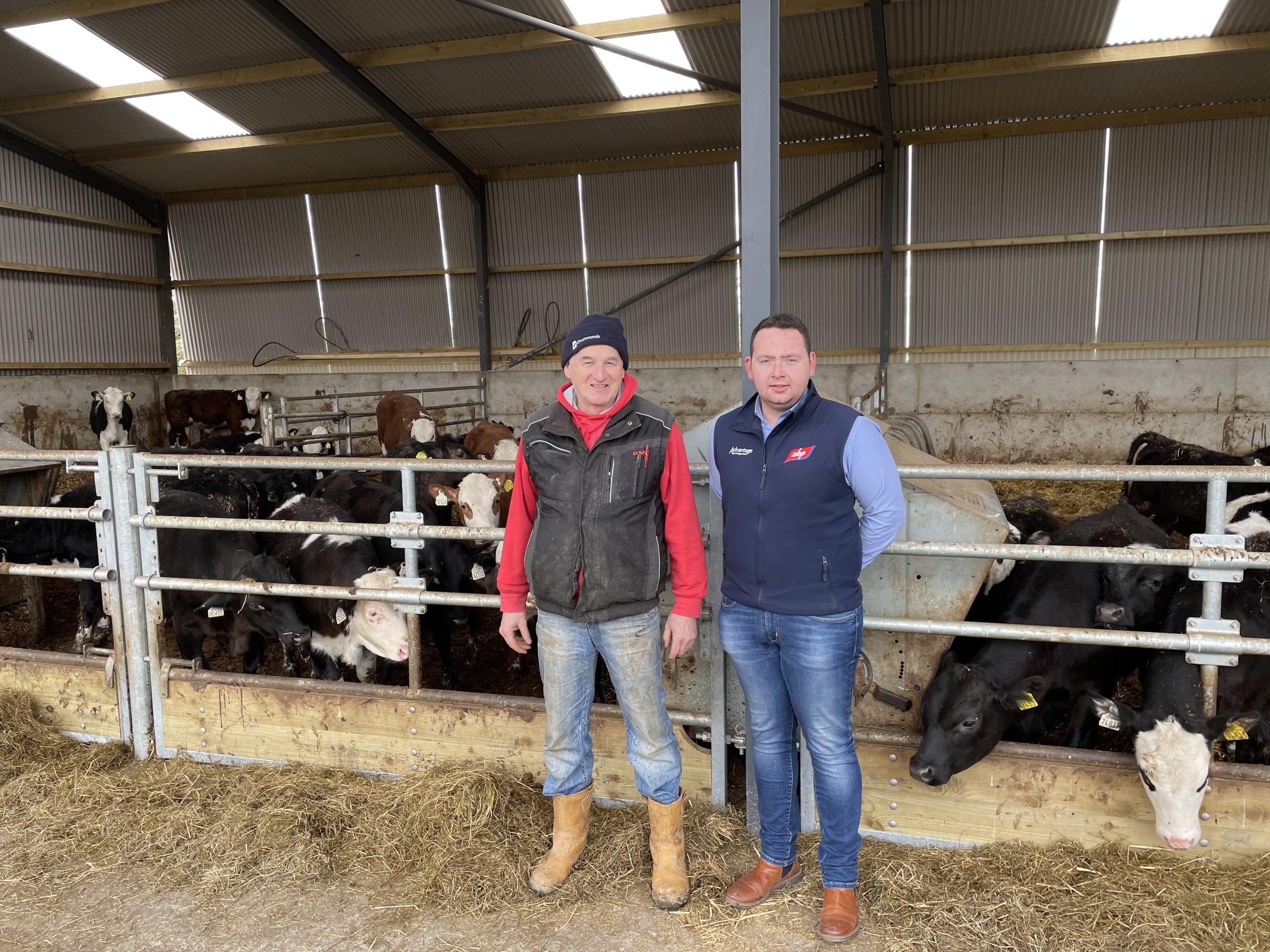 Michael Dunne with his Advantage Beef Programme farm liaison officer Oisin Lynch