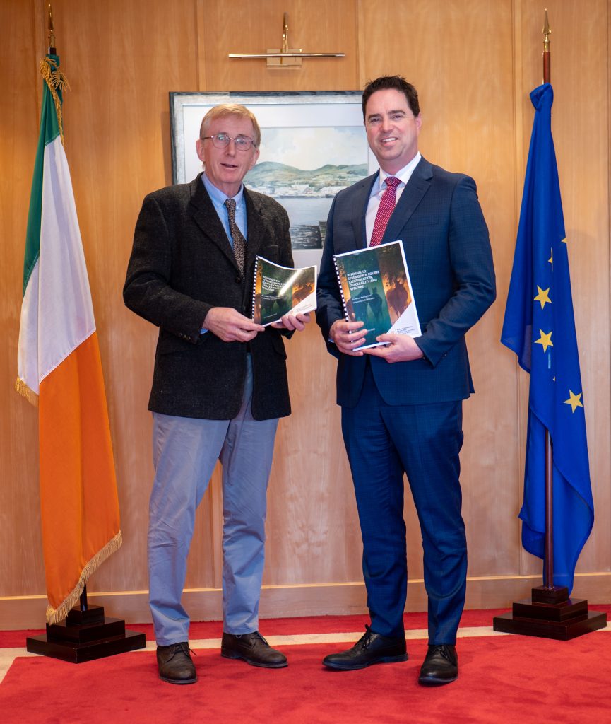 Prof. Paddy Wall with Minister for Agriculture, Food and the Marine, Martin Heydon