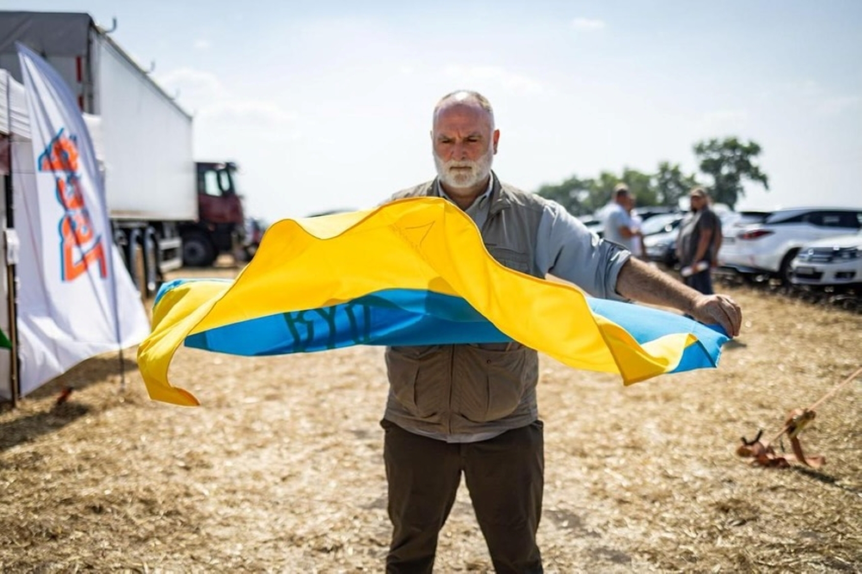 Top chef Jose Andres is helping the Ukraine dairy farmers by supplying generators as power backups