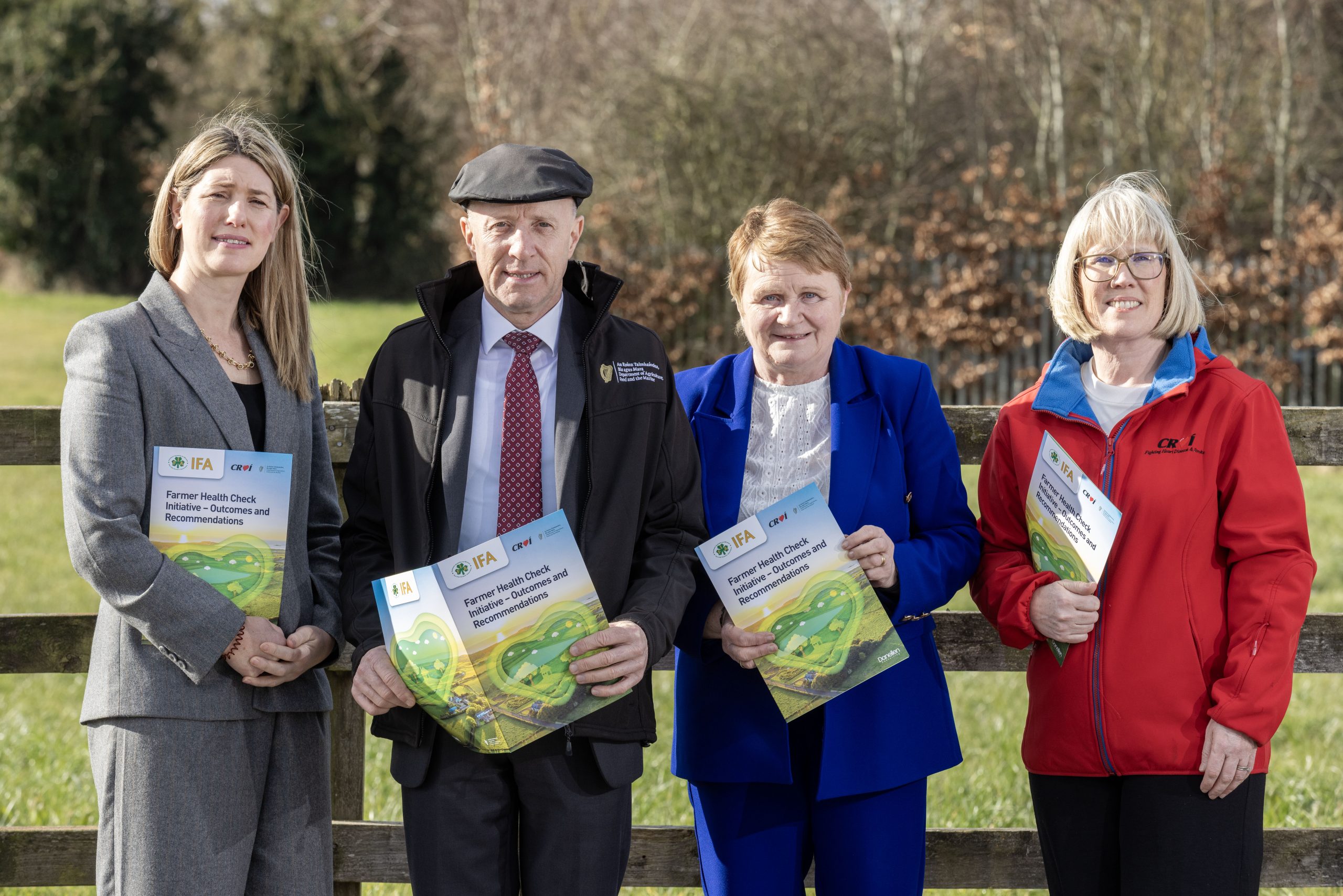 (L-R) Teresa Roche, IFA Farm Family and Social Affairs chair, Minister of State Michael Healy-Rae, Alice Doyle IFA deputy president and Madeline Rabbitt from CROÍ.  Image: Finbarr O'Rourke