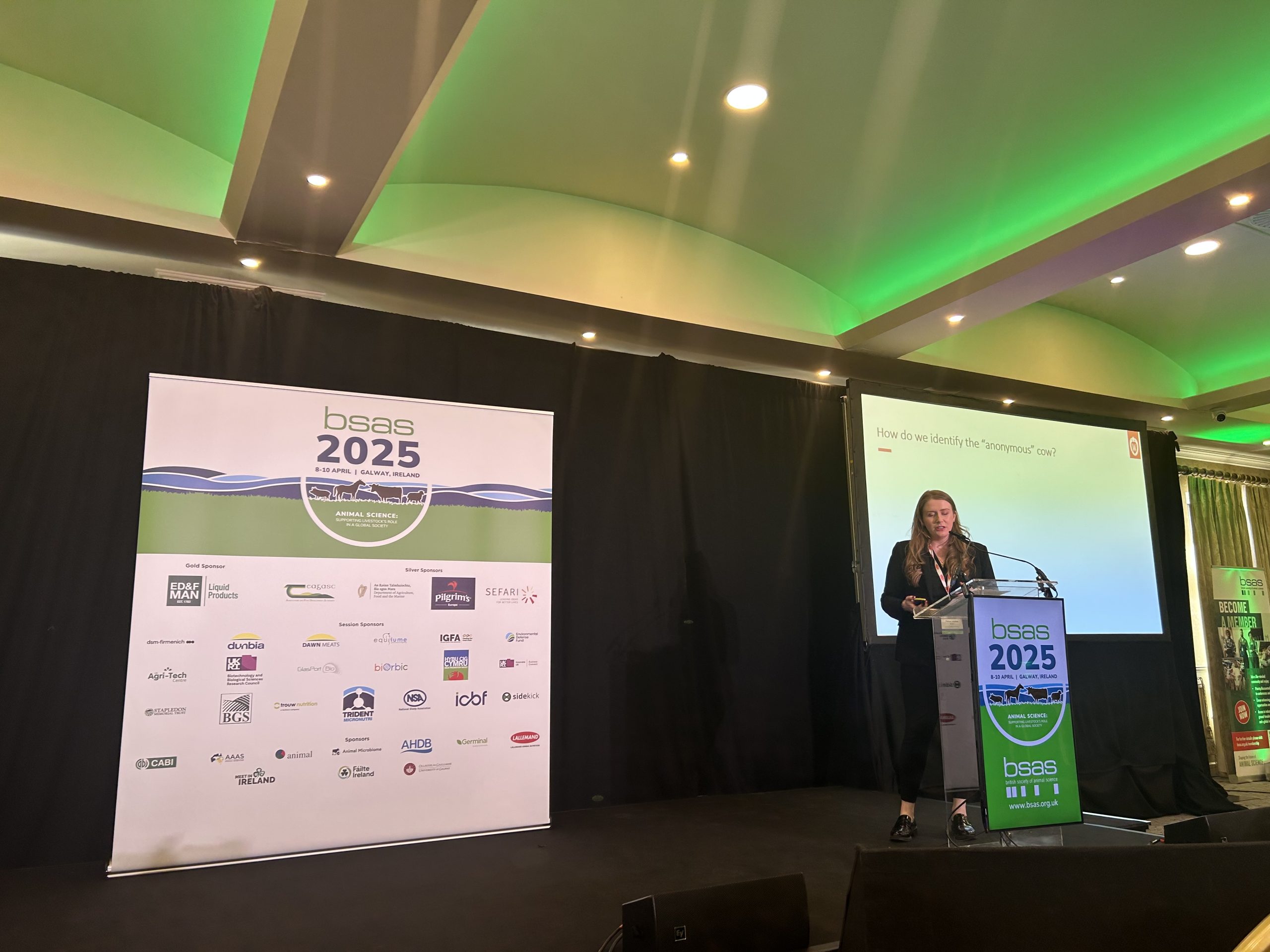 Fiona Louise Guinan talking at the event