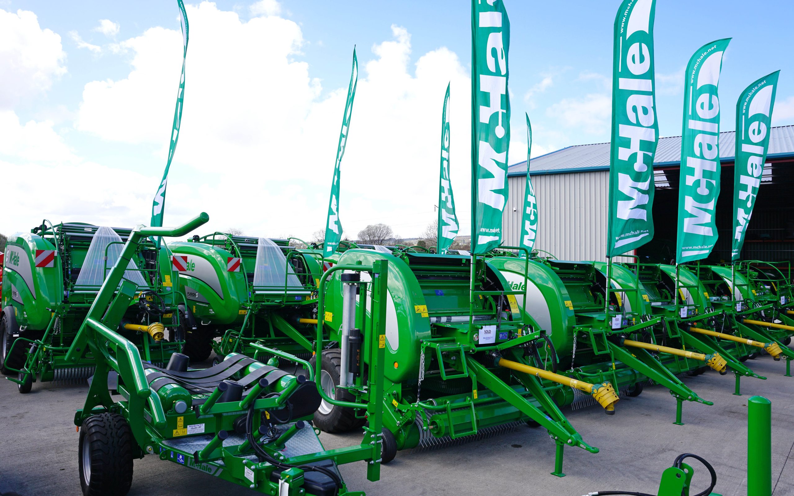 There is always a good selection of new and used McHale balers in McGinty Tractors yard