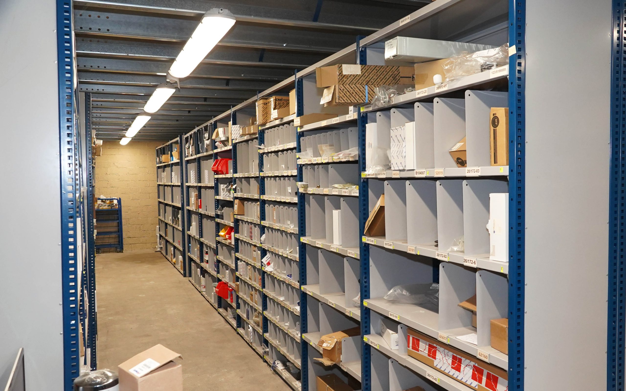 Keeping check of individual parts is a never-ending process, but it is made easier by more modern storage facilities