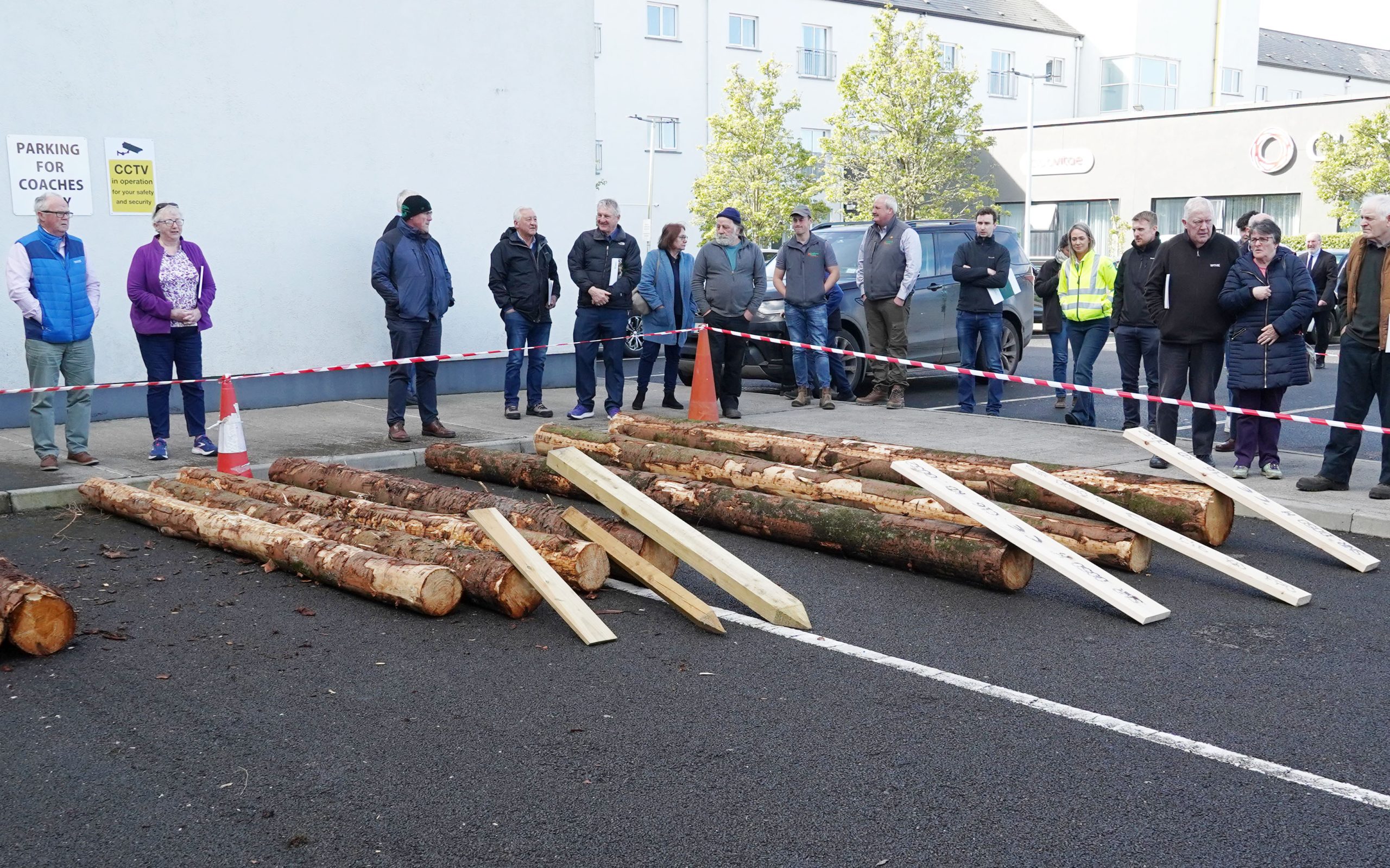 Murray's Timber Group presented a range of log samples at Talking Timber 2025, illustrating the market segments for windblown timber