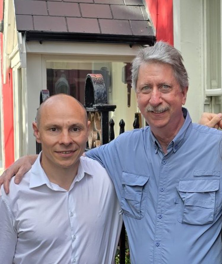 Dr. Bruce Levine with friend and consultant haematologist, Dr. Mykytiv in Cork.