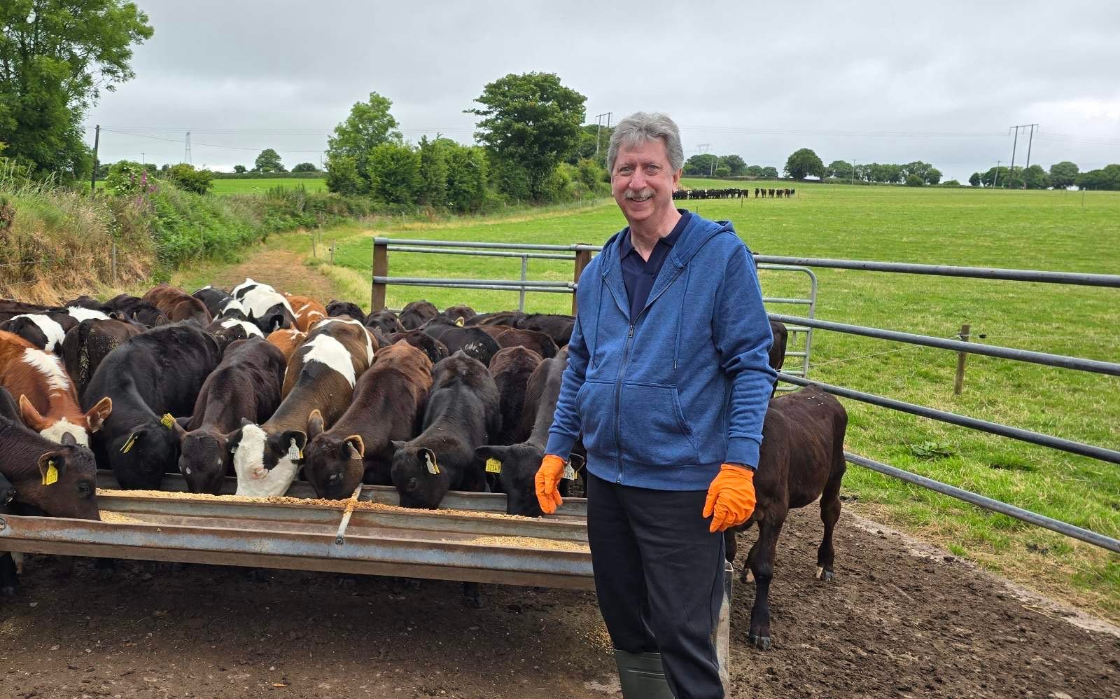 Dr. Bruce Levine on the McCarthy family farm.