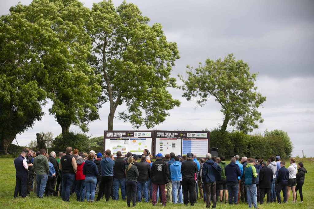 Over 300 farmers attended a Tirlán and Teagasc ‘Farming for the Future’ water quality event on the farm of Donal Kavanagh, near Baltinglass, Co. Wicklow in June 2024. The event offered farmers action-focused advice and showed the significant efforts that farmers are undertaking to stabilise and improve water quality in their region