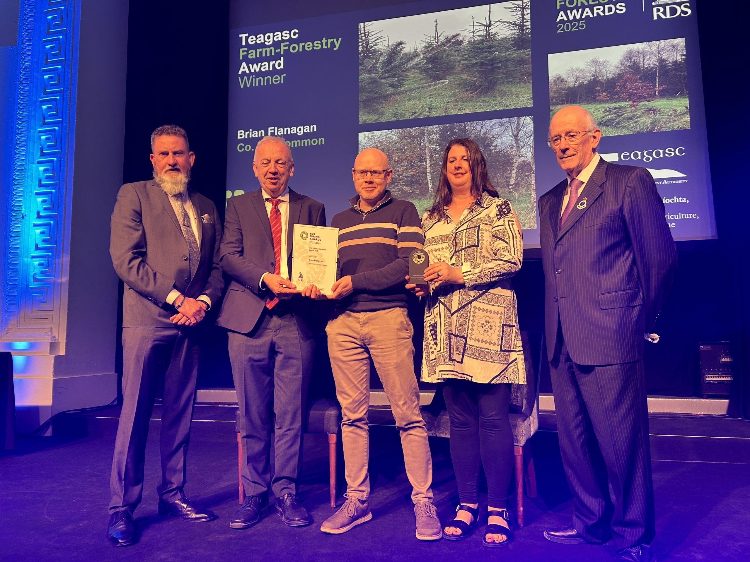 The winners of the 2025 RDS Teagasc Farm Forestry Award