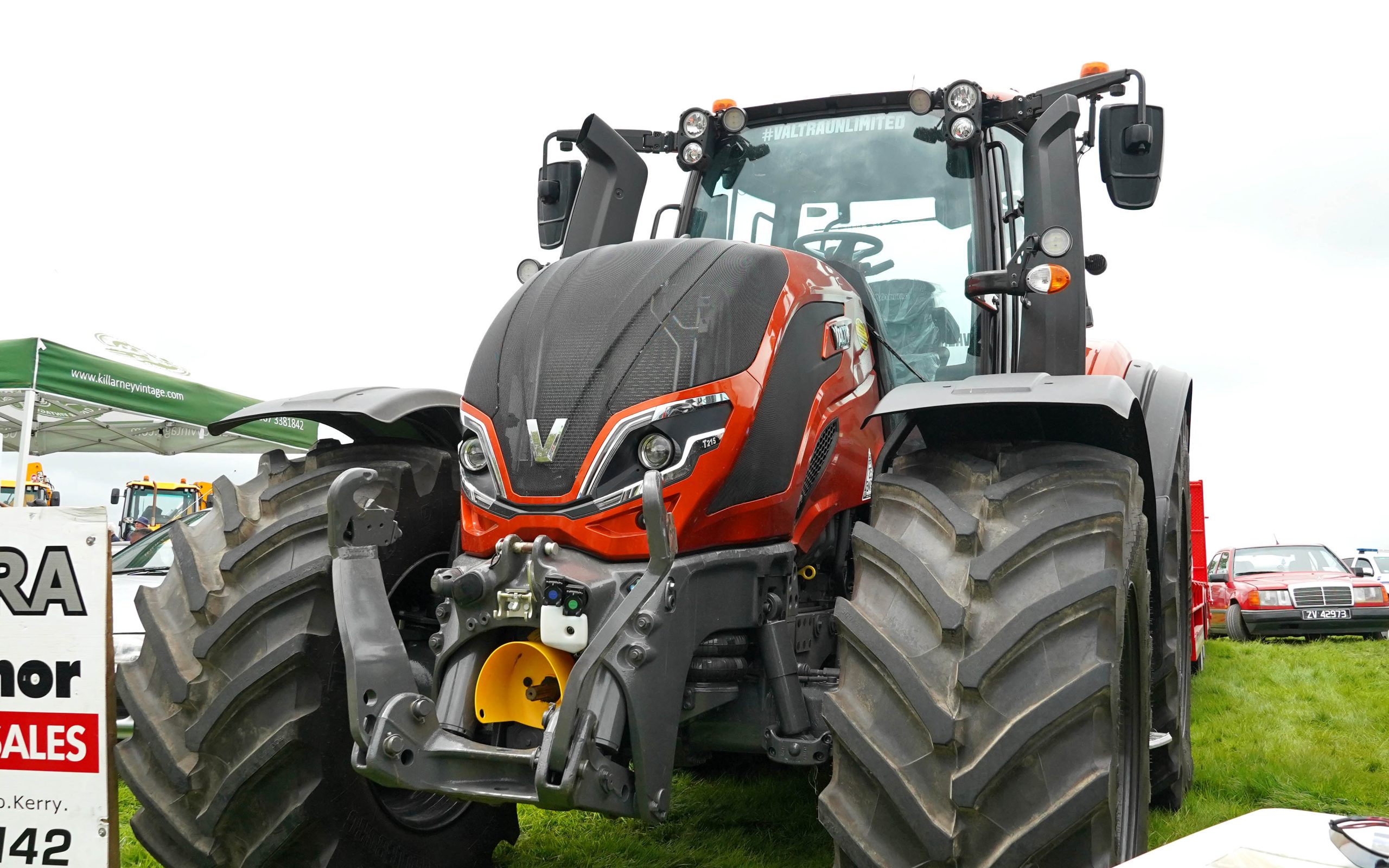 This Valtra T215 comes with front hitch and Valtra unlimited paint job to lend it an air of distinction