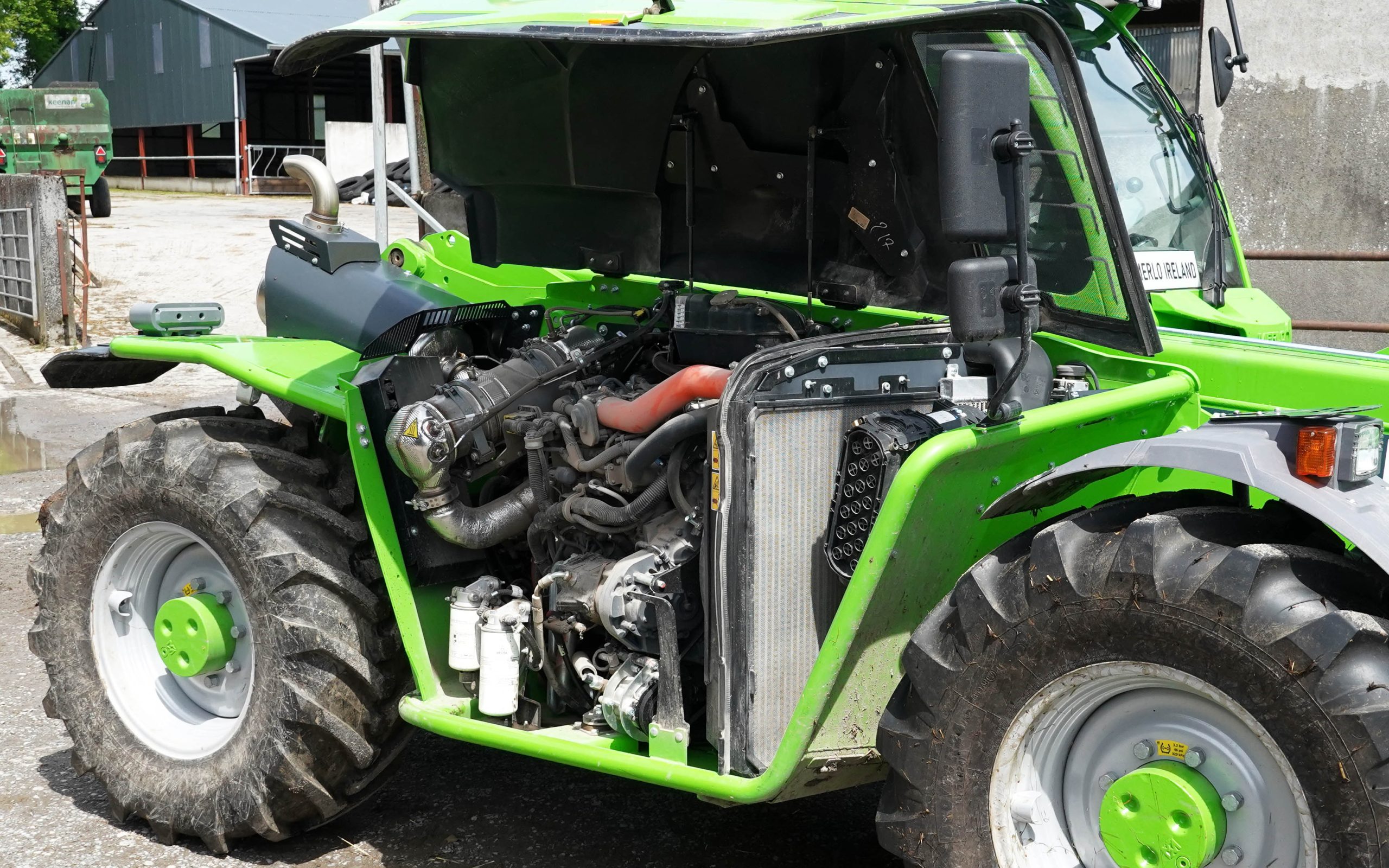 The 140hp Deutz engine is set at a slight angle in the frame