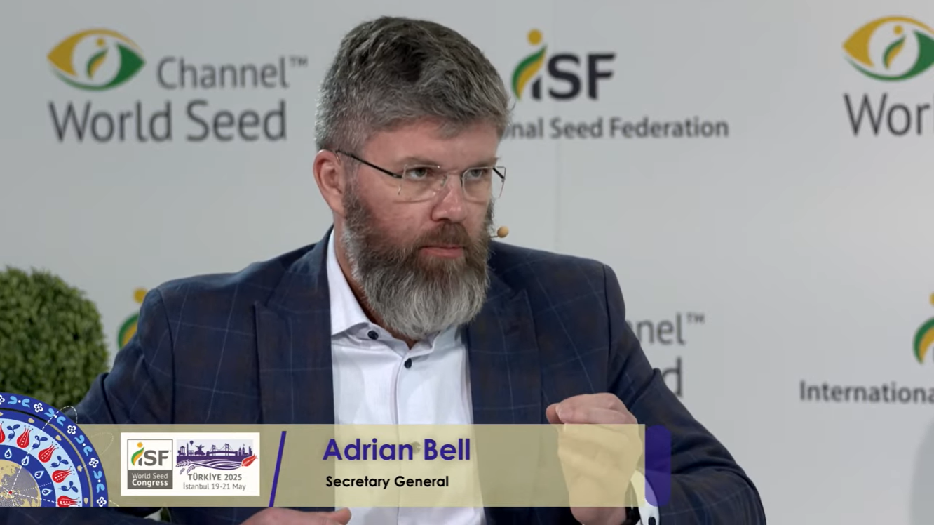 IFAJ secretary general Adrian Bell speaking at the World Seed Congress in Istanbul this week. Source: ISF