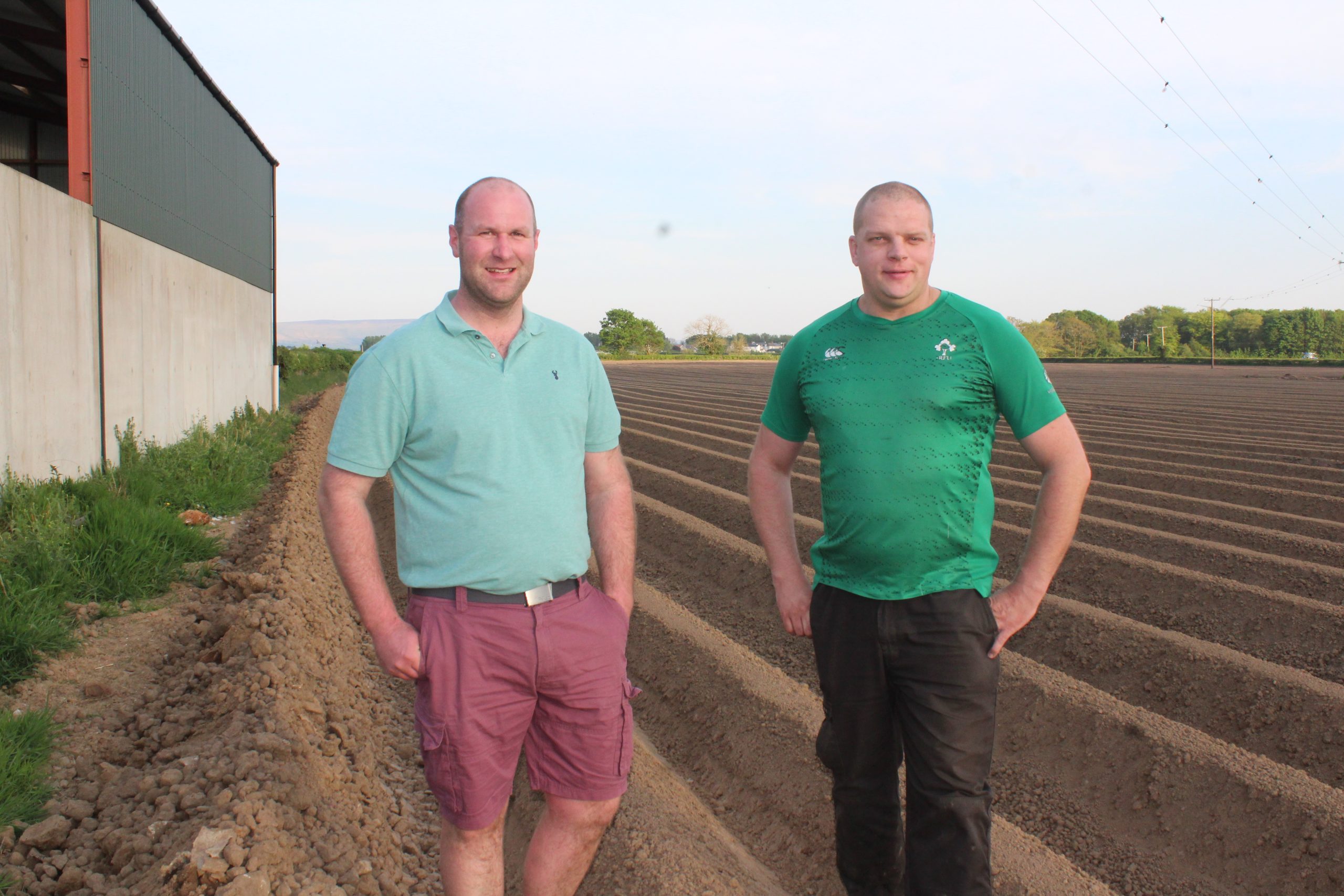 Attending the Limavady farm walk (l-r): Andrew Blair (host) and John Purcell, Ballyquin, Limavady