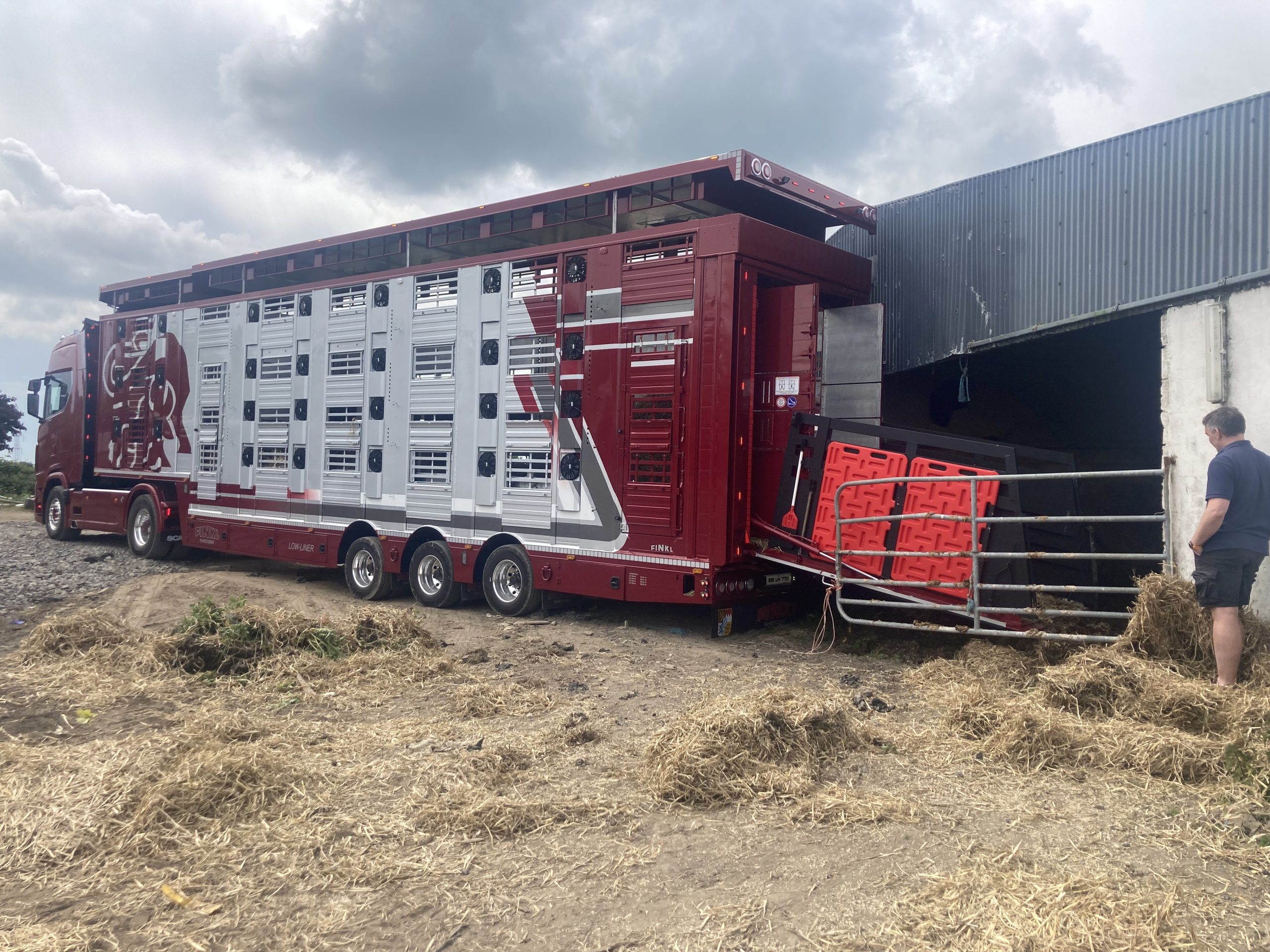 The truck and trailer which the cattle travelled on