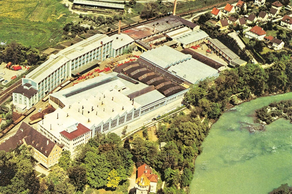 Aerial view of the Landsberg factory purchased 50 years ago