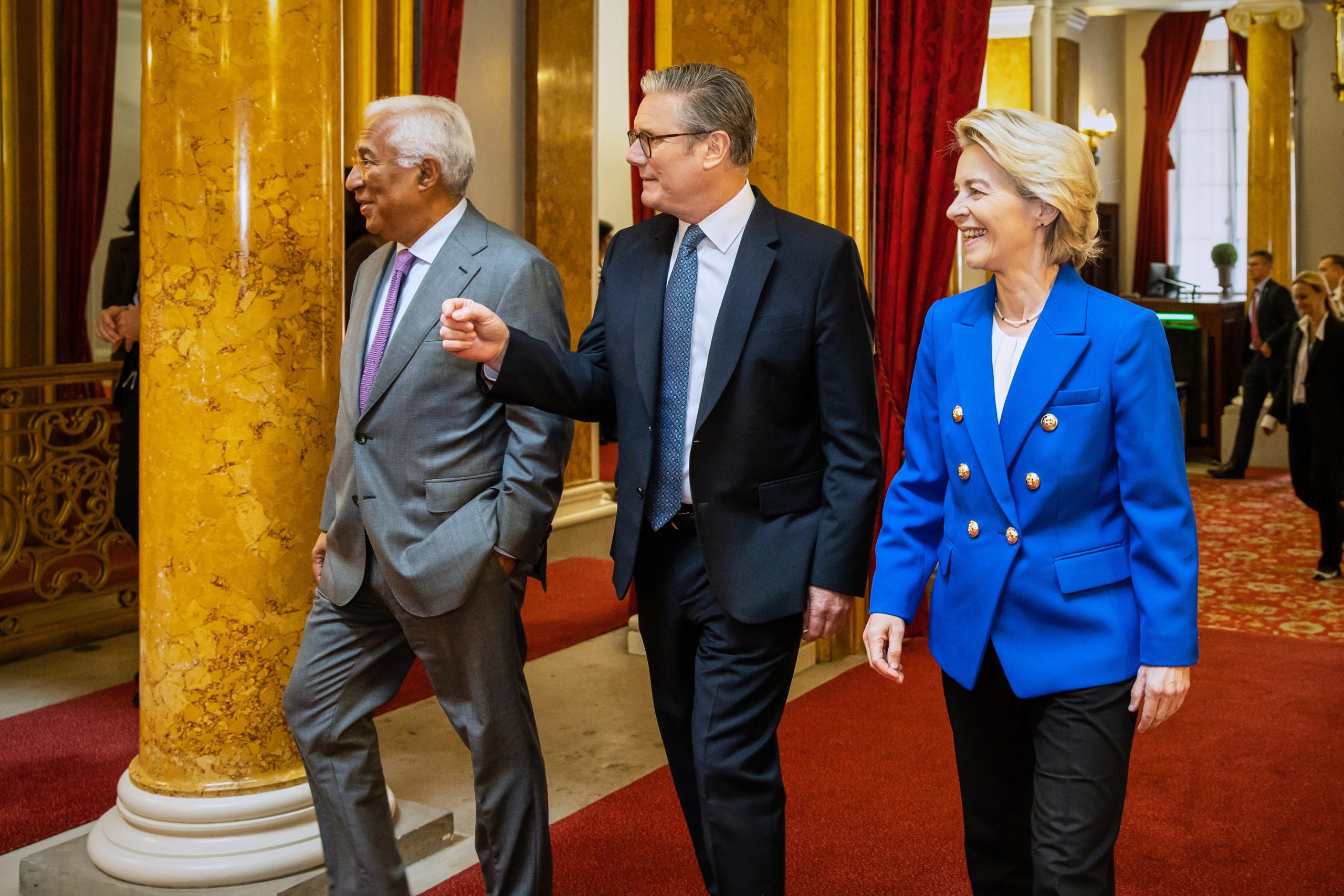 European Council President António Costa, UK Prime Minister, Keir Starmer and  European Commission President,Ursula von der Leyen Source: European Union
