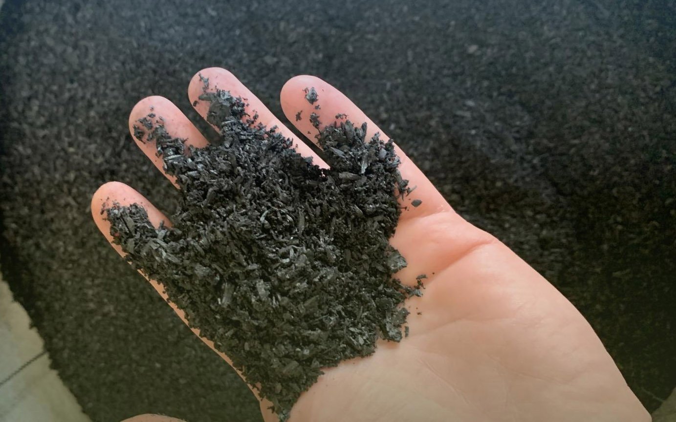 Biochar is a harmless form of carbon delivered in flake form. Source: Green Belt