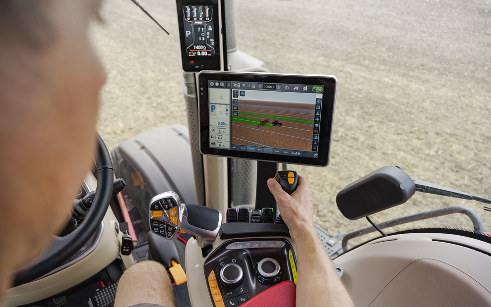 The Optum touchscreen is used to set the joystick controls