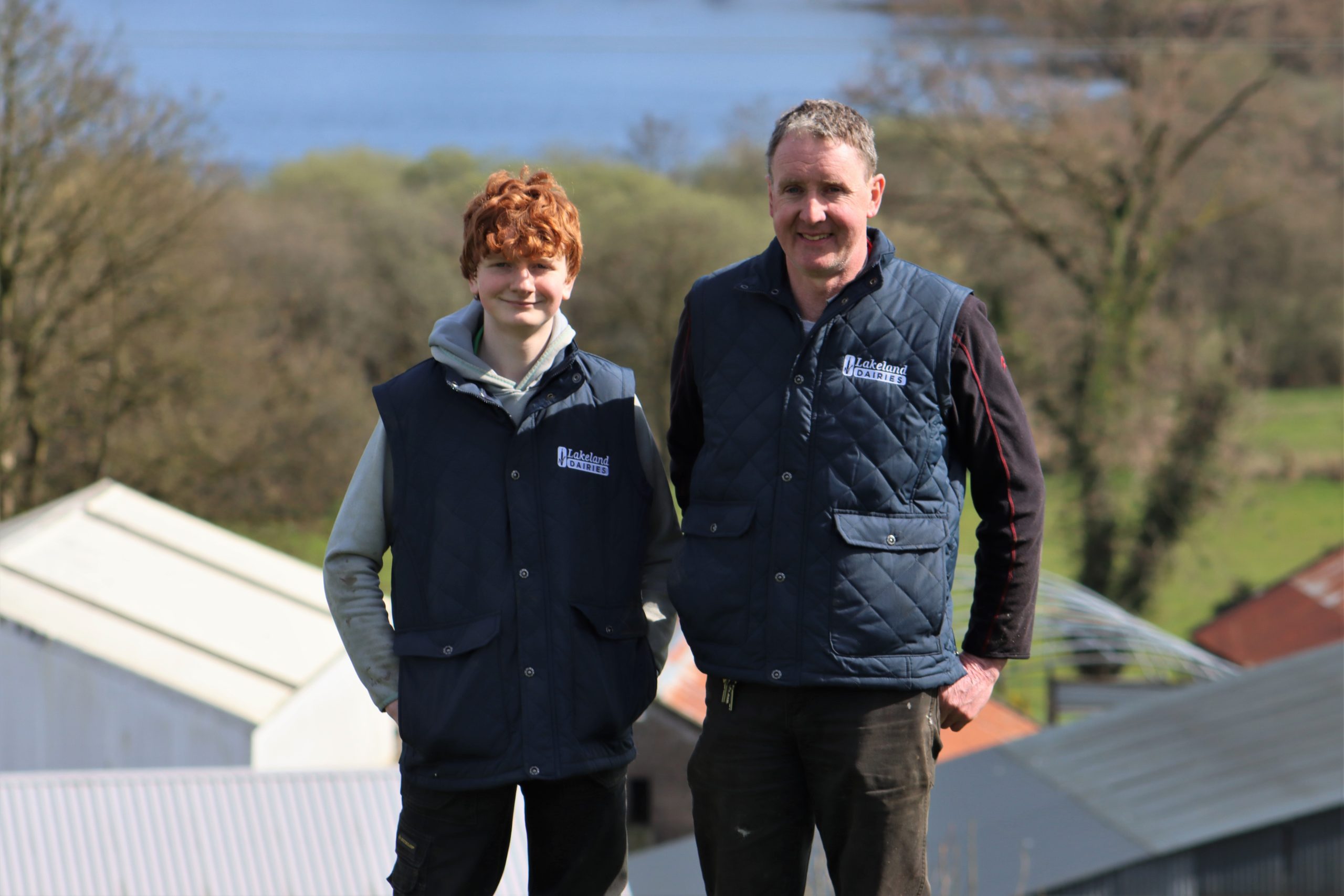 Seamus Quinn with his son John on their farm in Ballinamore, Co. Leitrim