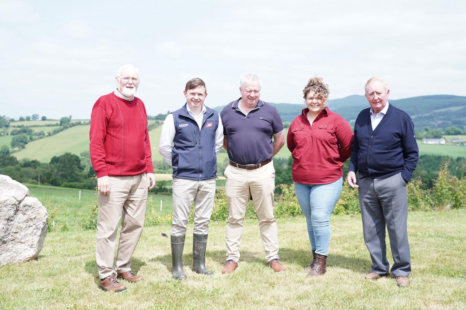 L-R: Dominic Reddy, Iverk Show Committee; Stephen Connolly, ABP; Willie Kearns, vice chairperson, Iverk Show; Lisa Walsh, livestock coordinator, Iverk Show; and Walter Walsh, president, Iverk Show