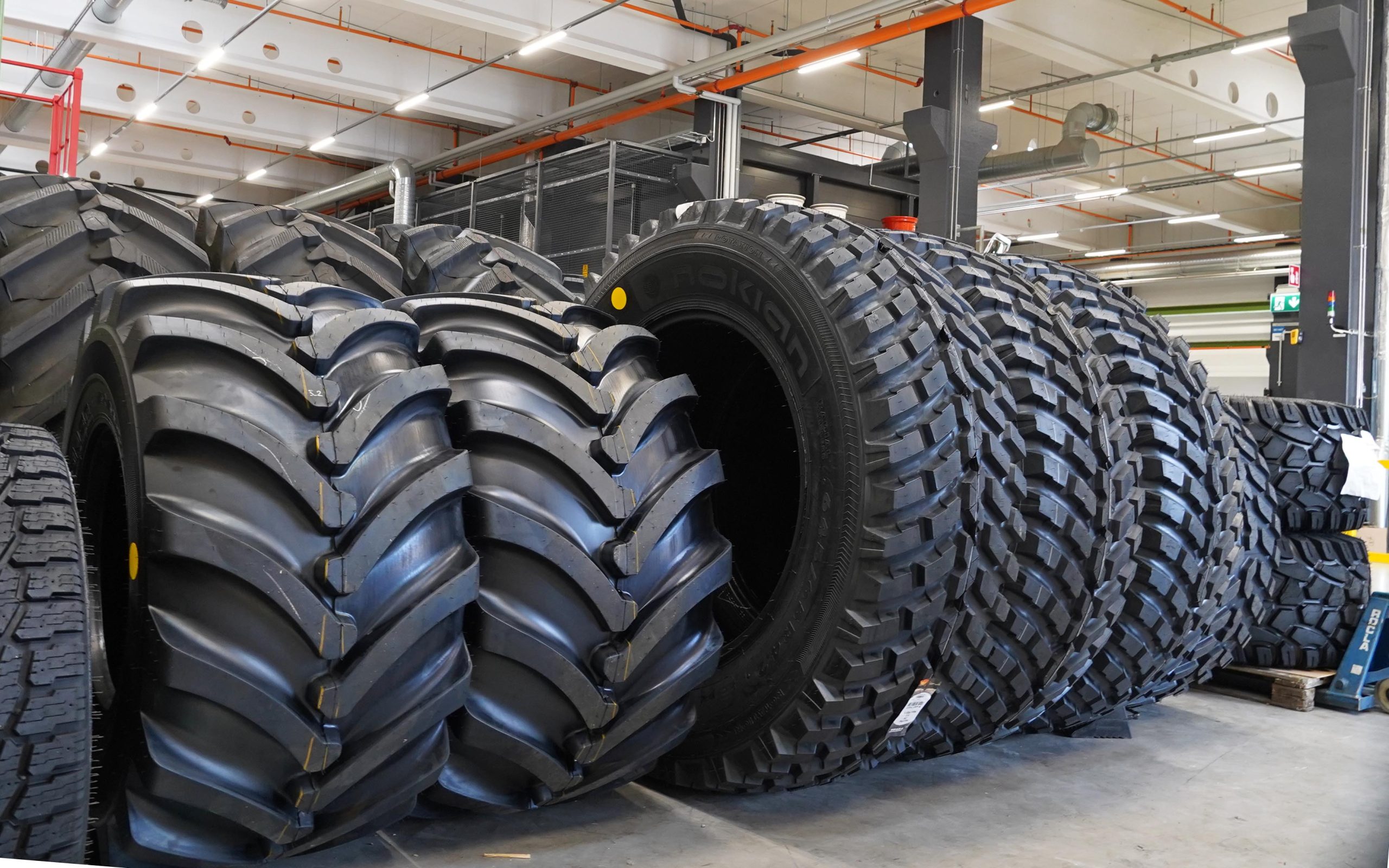 Tyres at the R&amp;D centre, which often tests them to the point of destruction to find where they fail