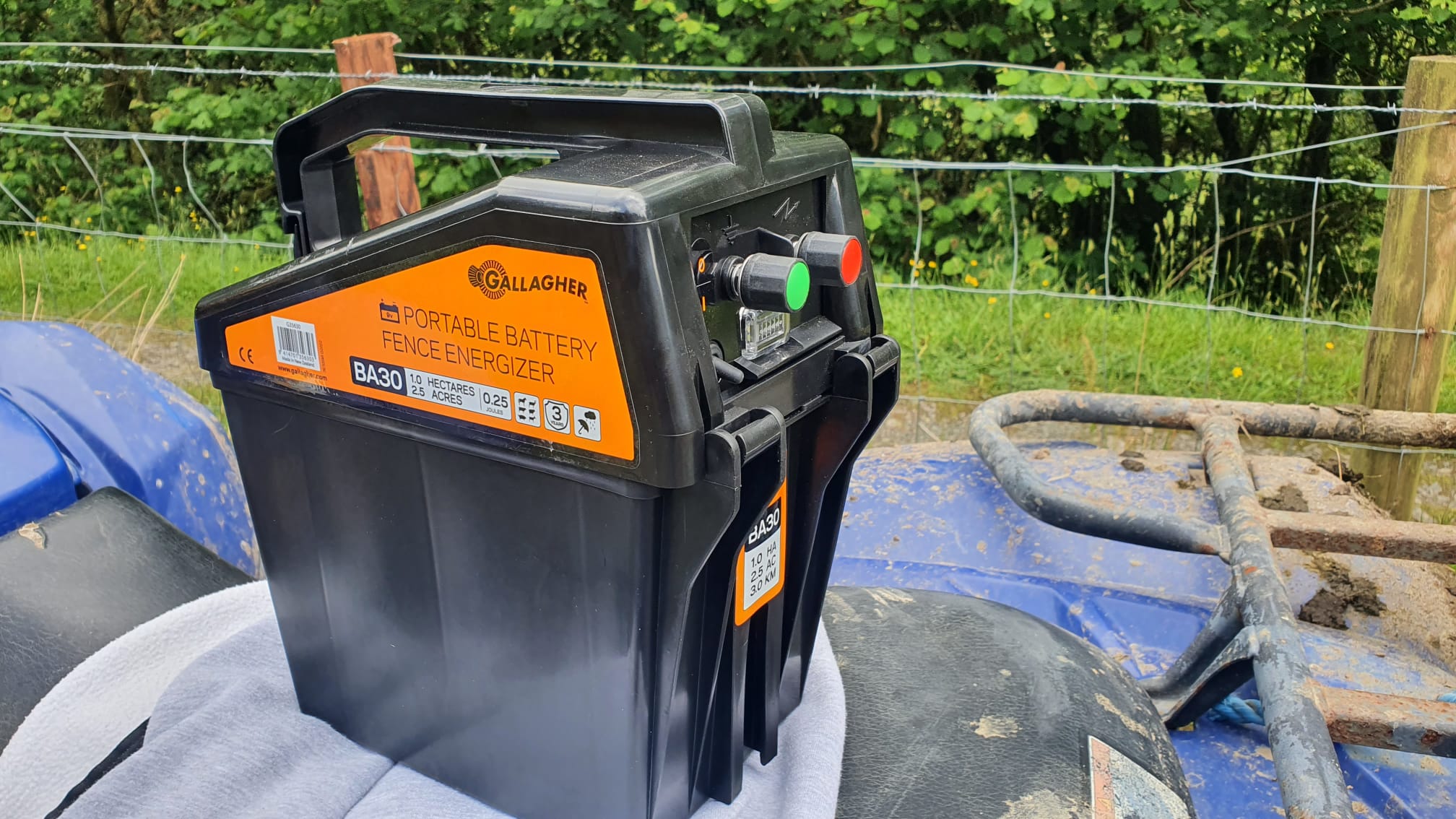 The model of electric fence which was stolen from the farm