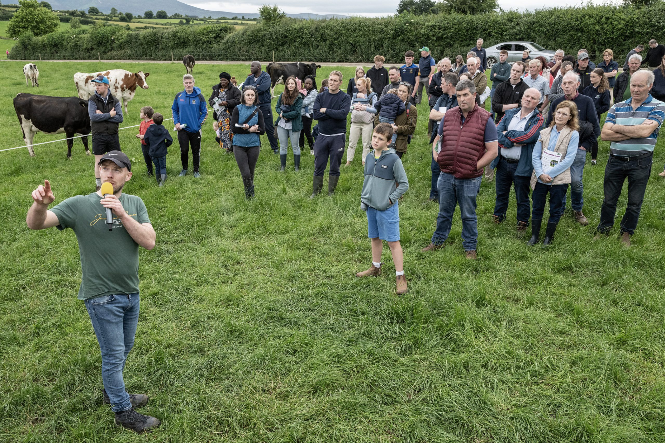 Brendan Walsh, host addresses a group at 'Dairying at Dusk'  Source: O'Gorman Photography