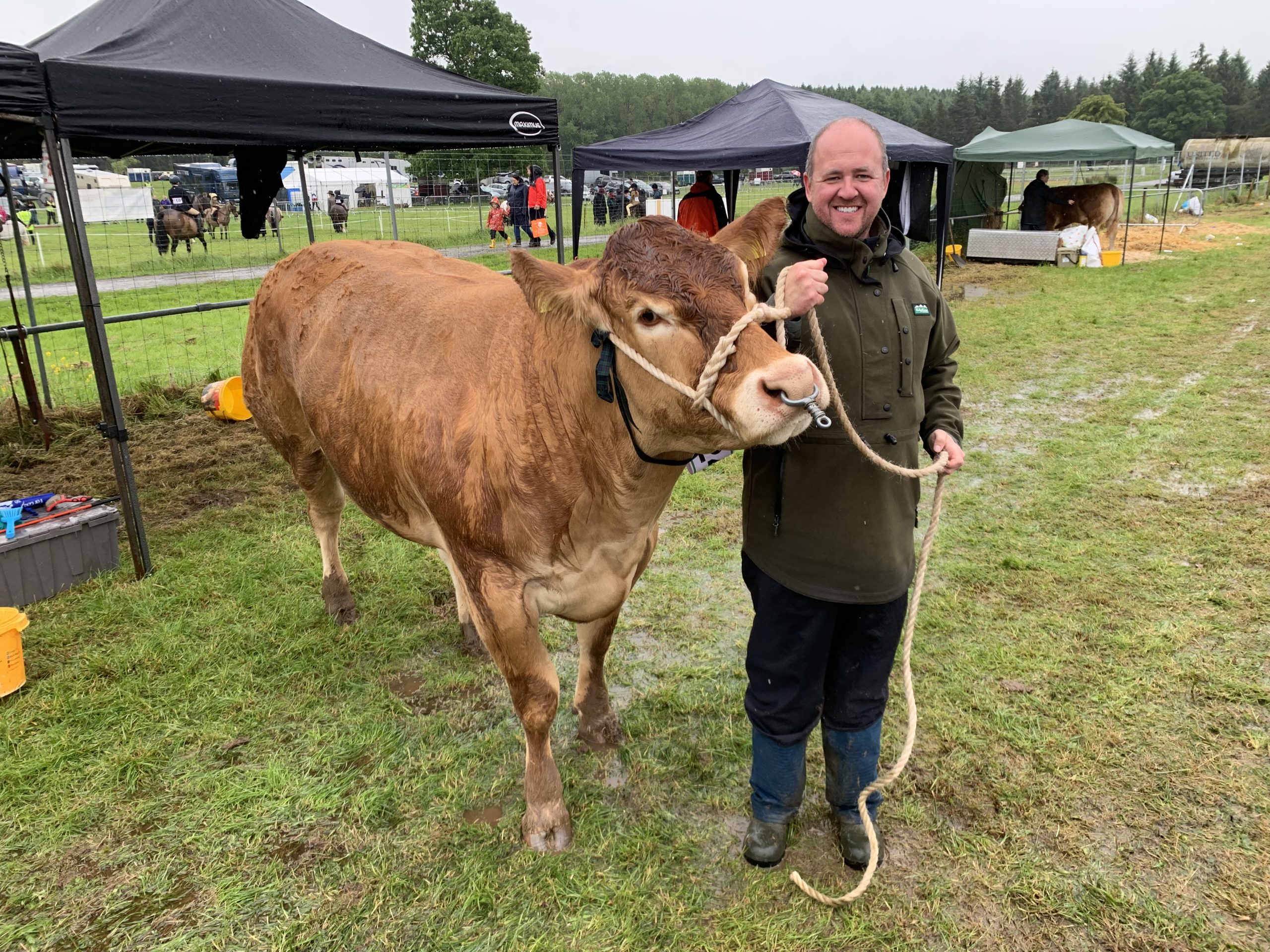 Connor Mulholland with the Beef Inter-Breed Champion at Armagh Show 2025