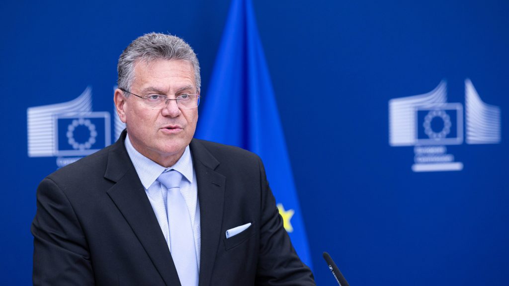 EU Commissioner for trade Maros Sefcovic. Source: EU