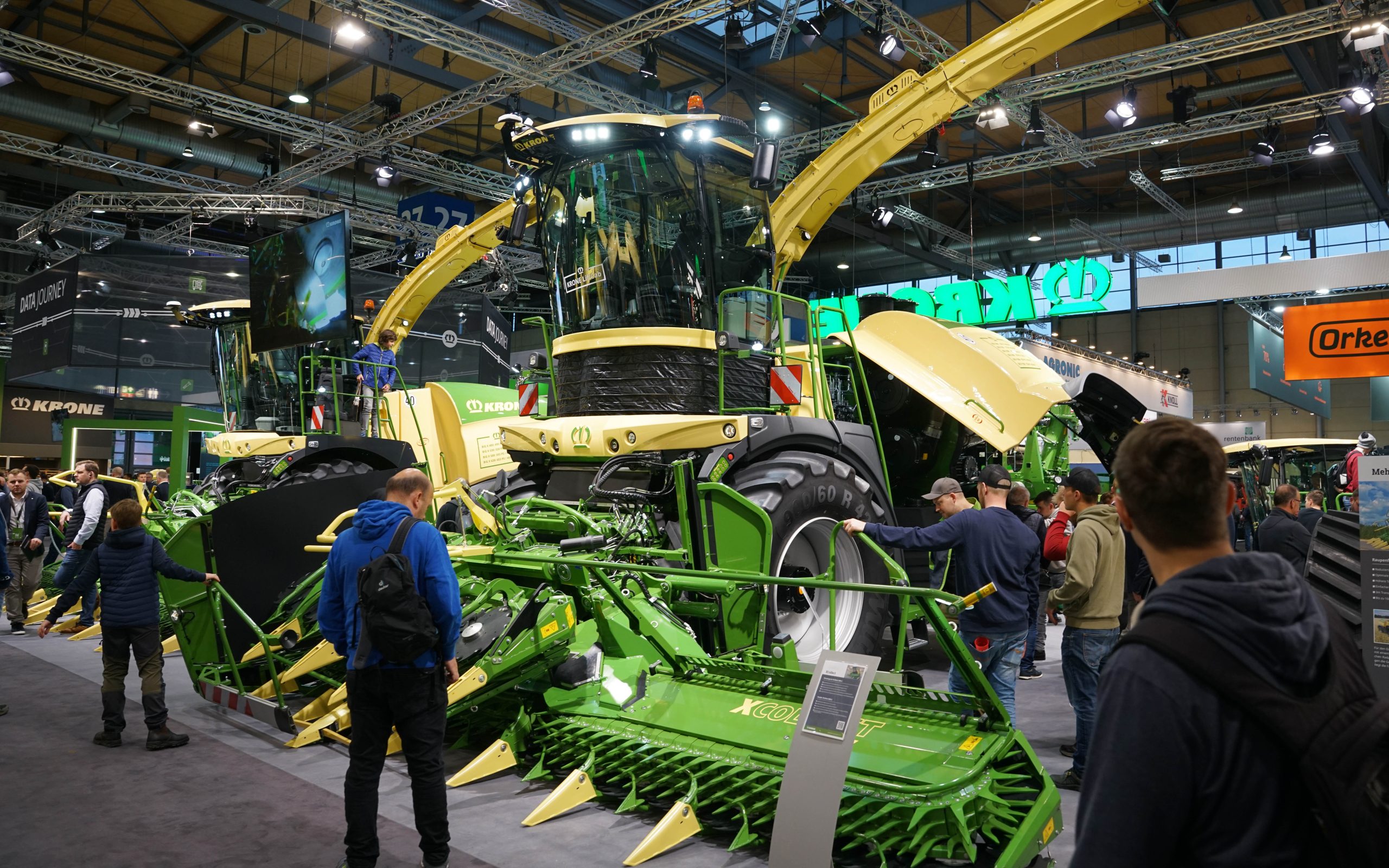 Agritechnica has always been important to Krone, with a silver medal being awarded for the lifting cab as fitted to the nearest machine here