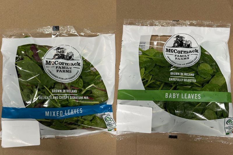 McCormack Farms products affected by the FSAI recall notice