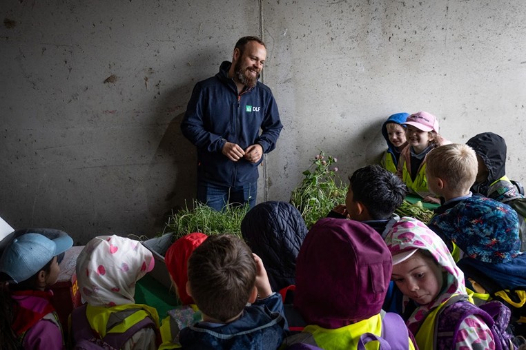 Dr. Thomas Maloney, product and technical manager at DLF delivering a talk at Agri Aware's recent Open Farm Schools Day event in Co. Kildare
