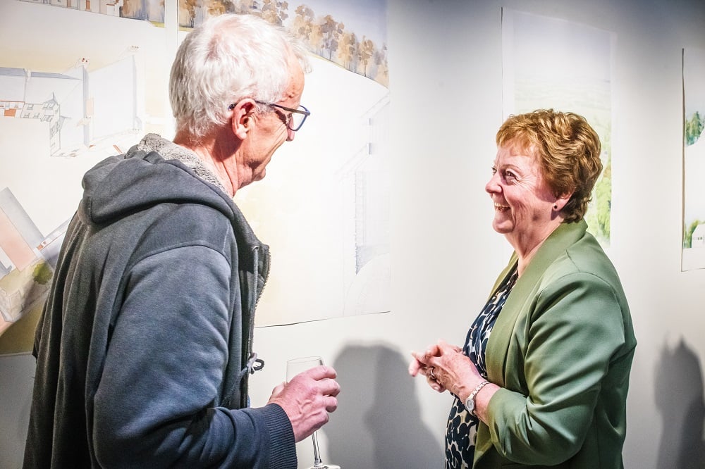 Mark Price with one of the farm owners, Katherine Duffy, Treantagh, Co. Donegal. Source: Leonardo Ramos