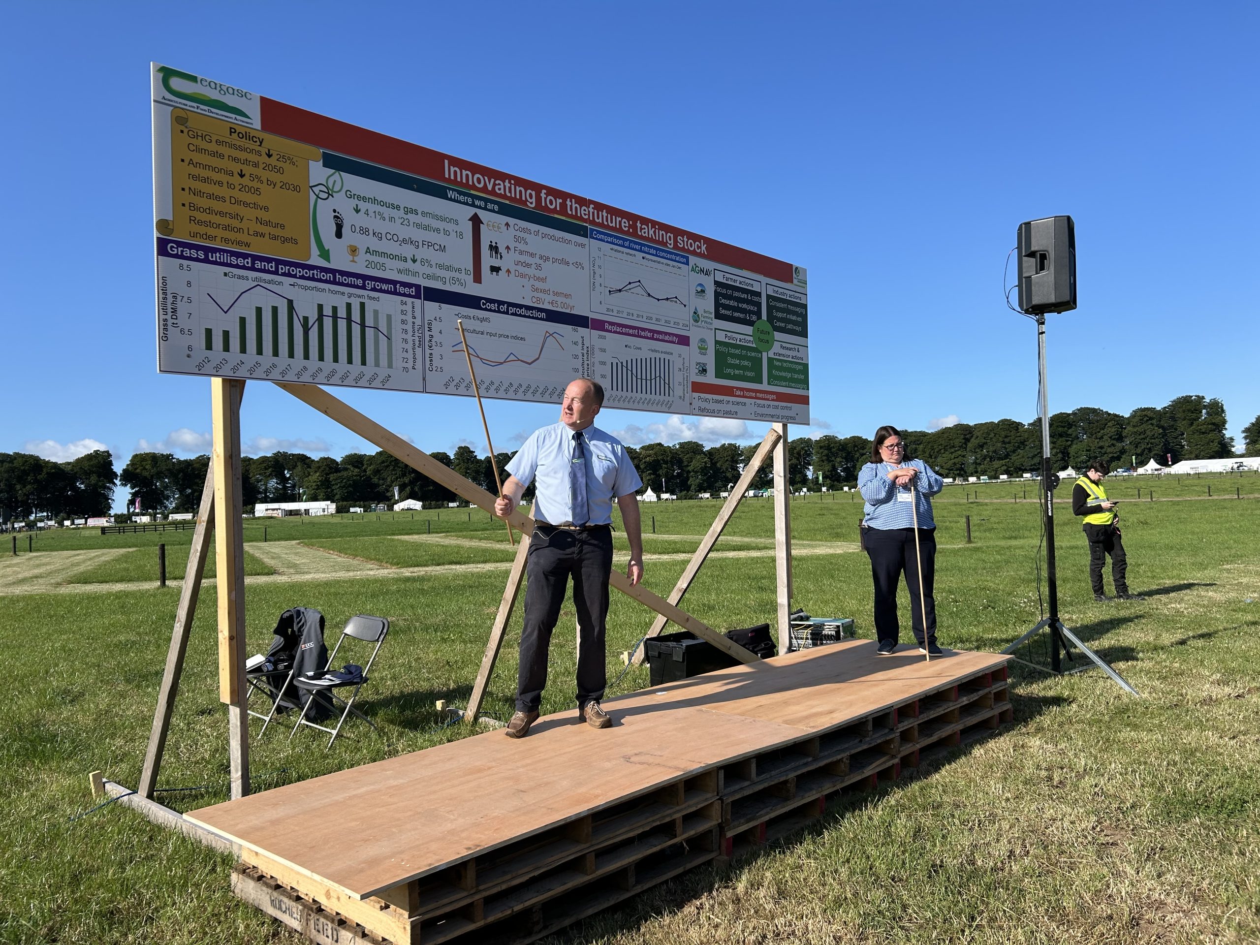 Prof. Laurence Shalloo talking at the open day