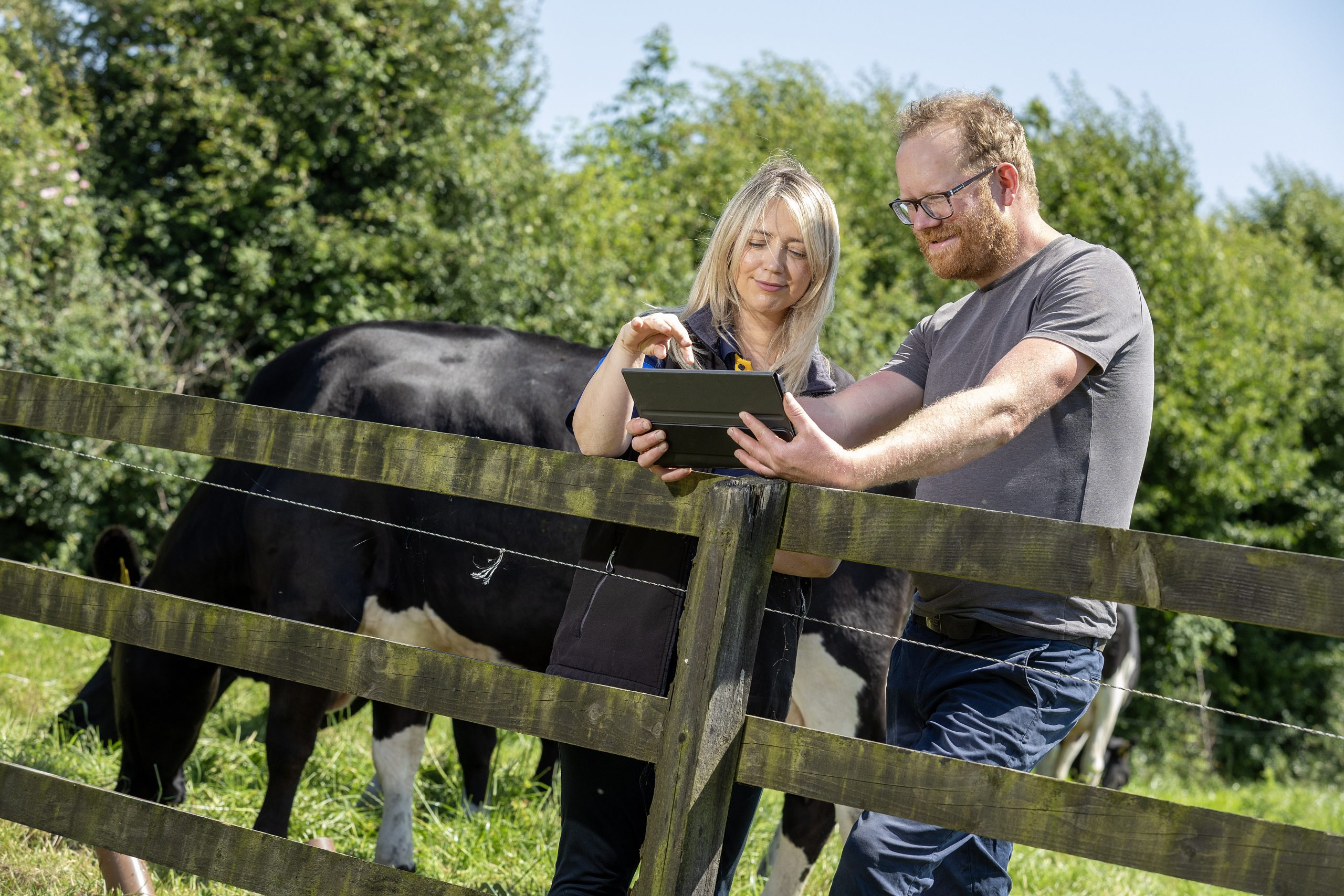 Katie and Phil Gleeson exploring what measures make a difference on their farm using AgNav’s Forecaster tool