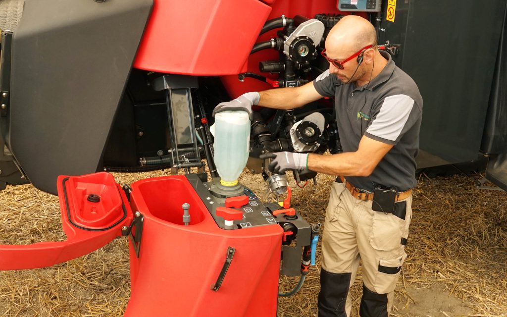 The closed transfer system relies on a seal being created between the bottle and induction system