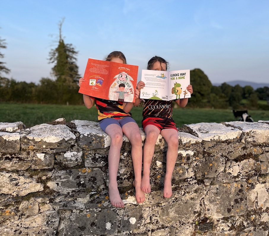 Julie is passing on her love of reading to her children.