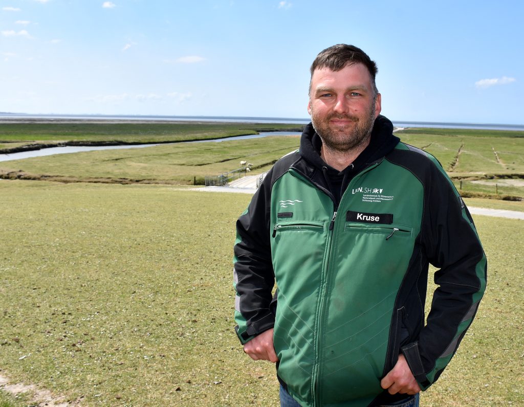 Nommen Kruse works as a farmer and a part-time hydraulic engineer helping to look after the sea defences and the railway