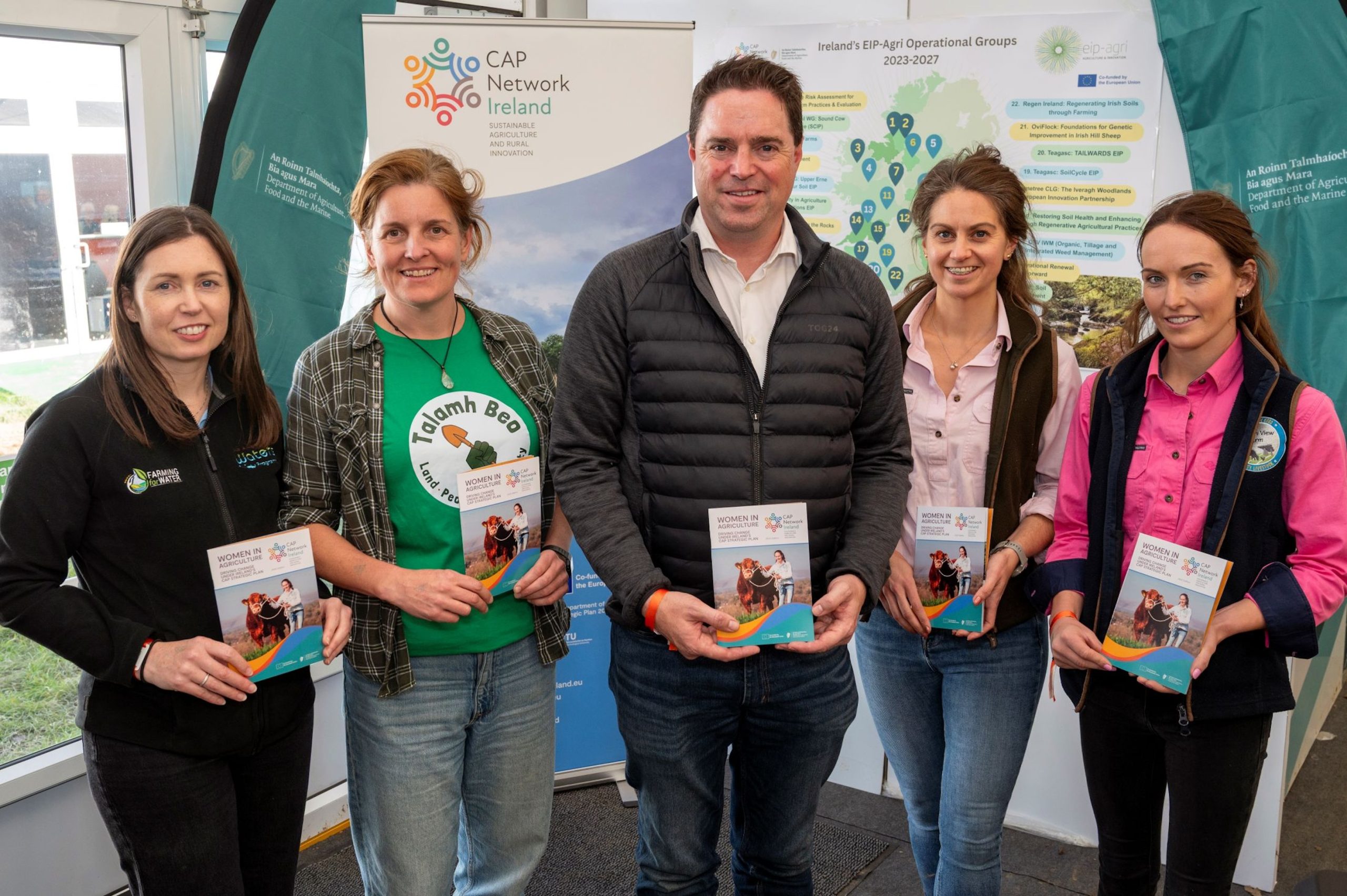 (l-r) Mairead Whitty, Janet Power, Minister Martin Heydon, Ciara Stanley and Carina Roseingrave. Source: Melissa Mannion