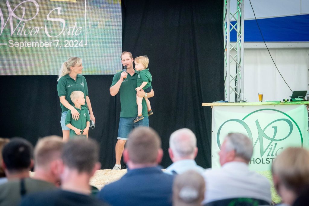 Cord with his wife Mirja and their two children, Mio and Benno, at the Welcome to Wilcor Sale 2024