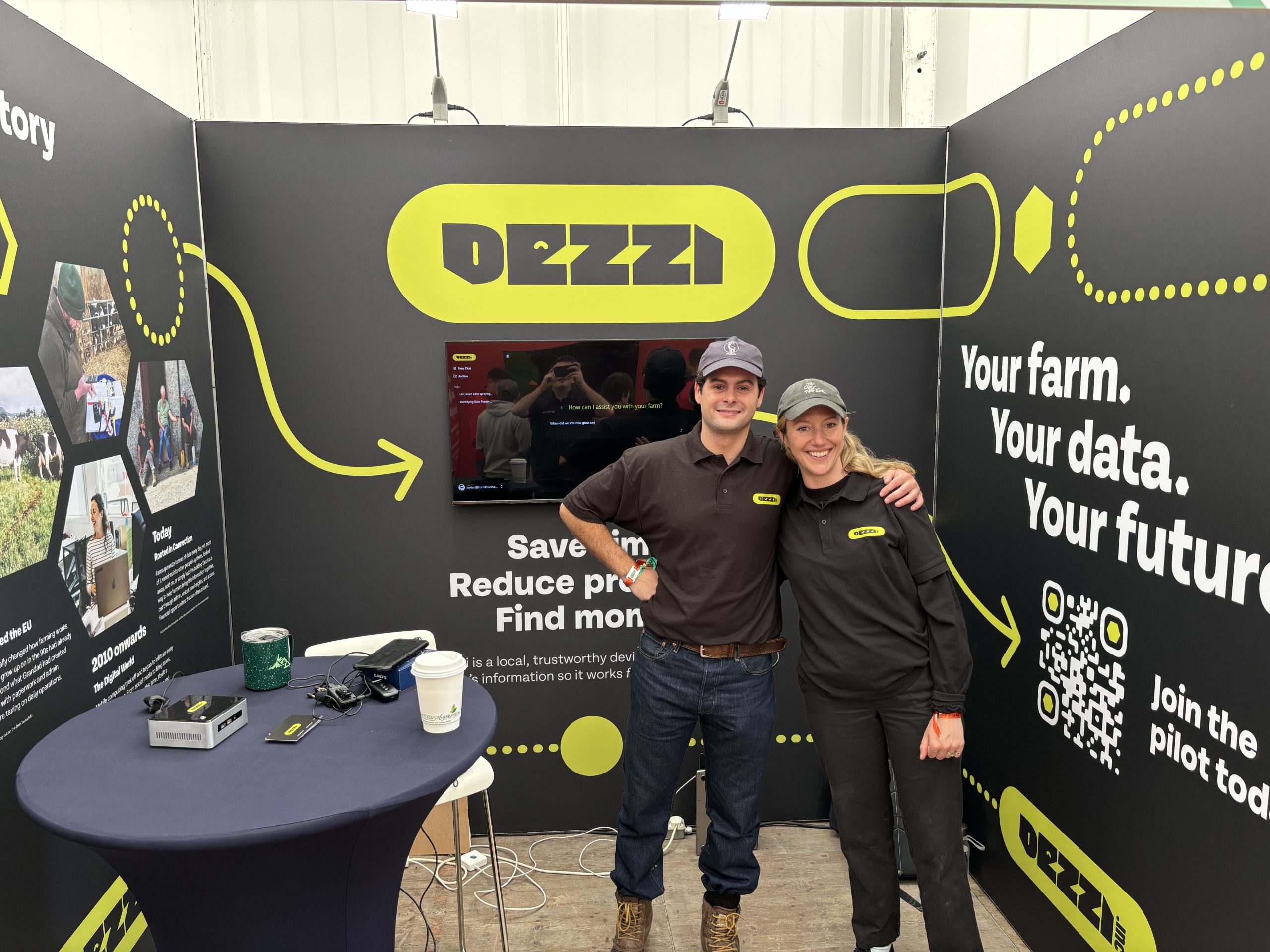 Patrick Rogers and Amy West showcasing Dezzi.inc at Ploughing 2025