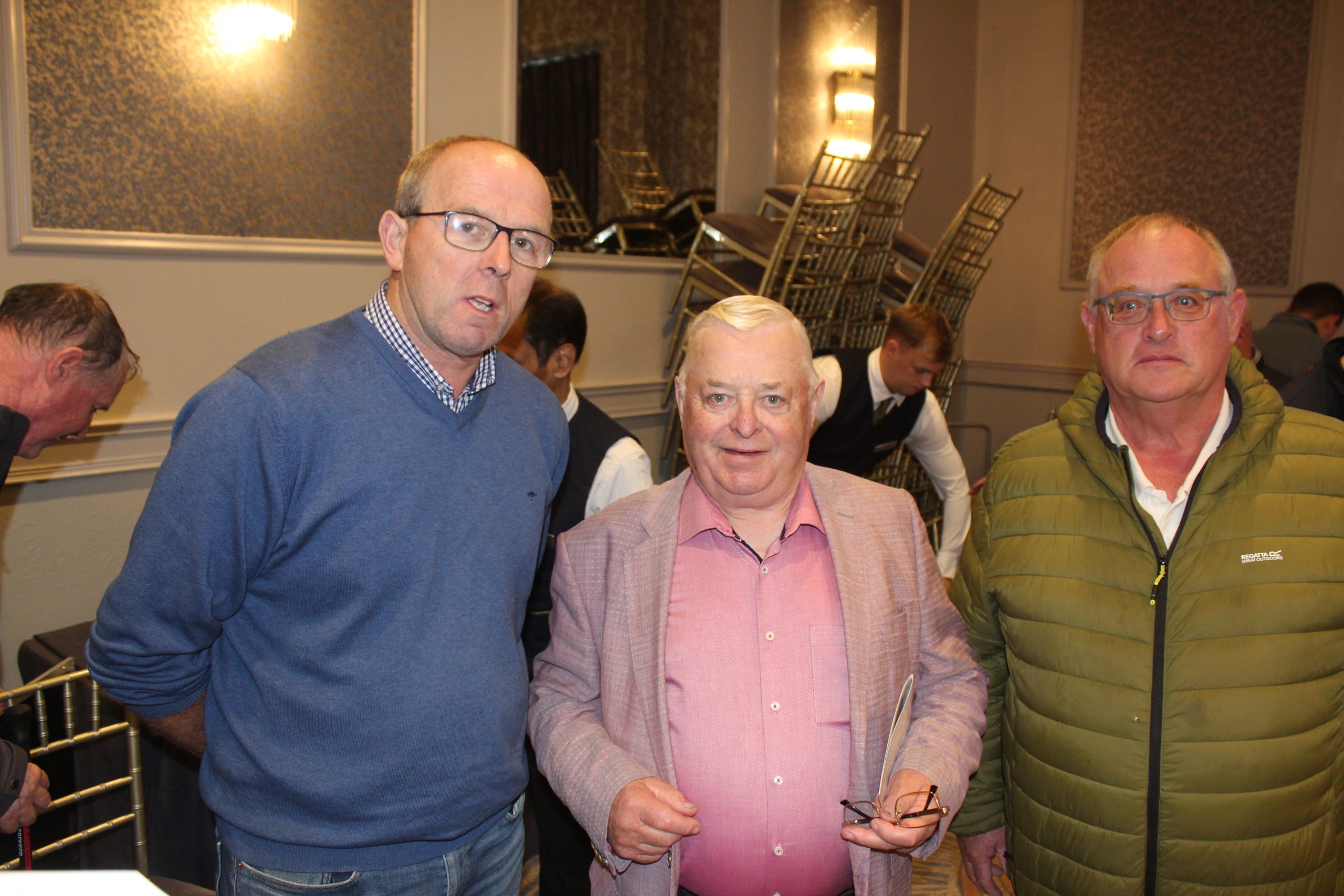Attending the Tillage Crisis Meeting in Naas, l tor: Brendan Hickey, Paudg Howard, Meath and Jer O Mahony, Wexford