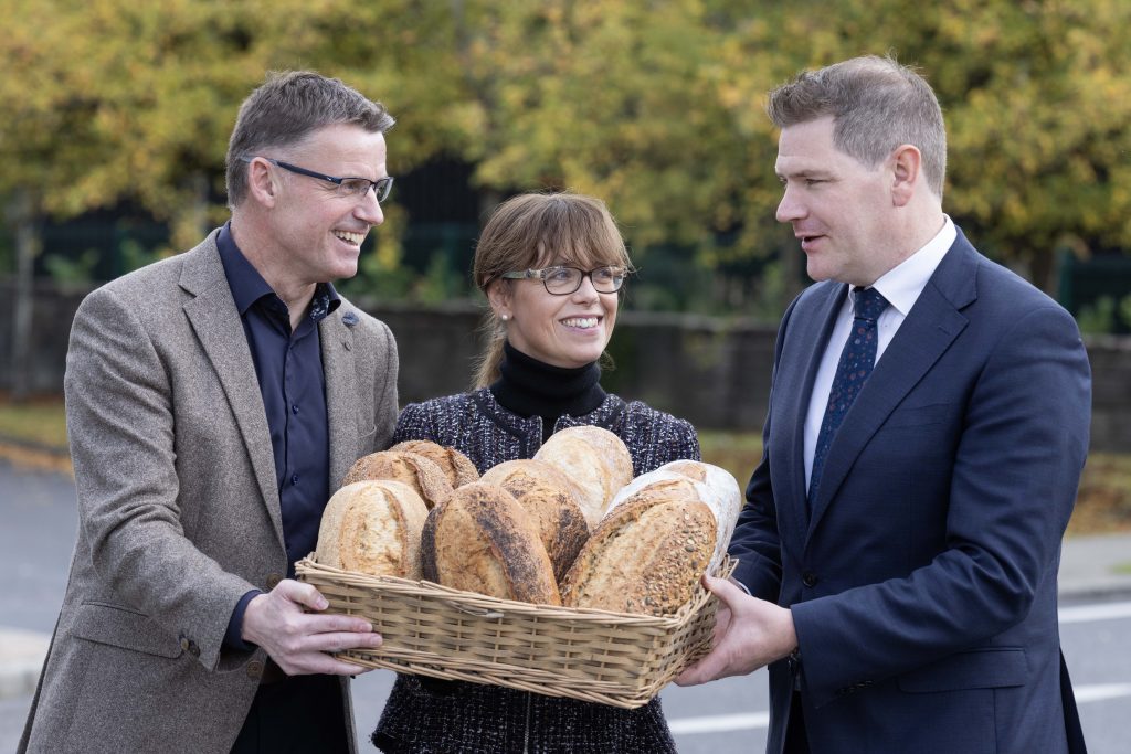 Garry Walsh, CEO, Panelto Foods; Jenny Melia, CEO, Enterprise Ireland; Minister for Enterprise, Tourism and Employment, Peter Burke. Image source: Finbarr O'Rourke