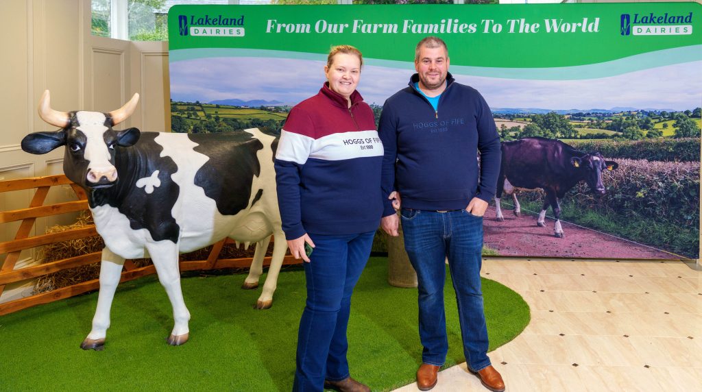 Lauren and Ross Porter, Drumcraw, Downpatrick, Co. Down, at the Lakeland Dairies Open Day in Newtownards. Image source: Barry Cronin