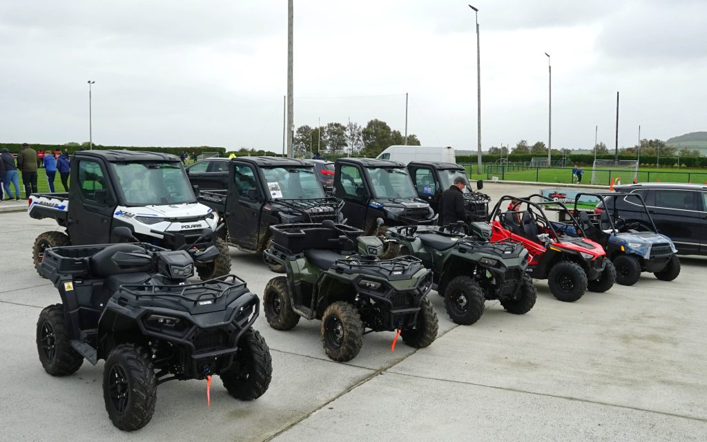 Polaris brought along a good range of UTVs and quads for the day