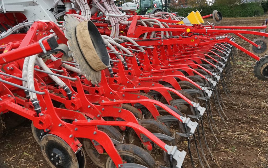 At 6m wide and requiring over 200hp, the drill is intended for larger farms or contractors