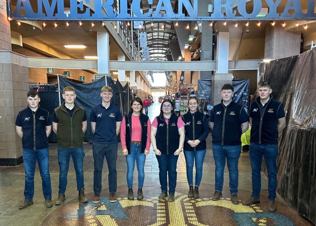 L-R: Jack Larkin; John O'Dwyer; Colin Burke; Catherine Smyth; Sarah Murray; Sarah Armstrong; Patrick Farrell and Mark Hyland are representing Ireland in the Young Breeders Competition at the World Hereford Conference