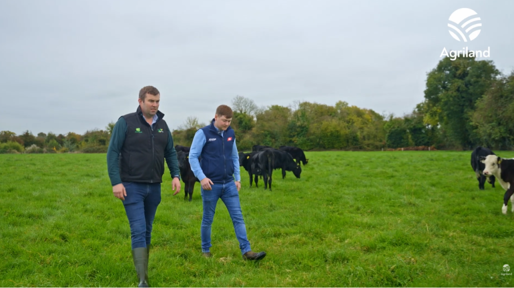 Brian Flynn chatting to ABP farm liaison officer Sean Cassidy about the ABP Young Farmers Academy