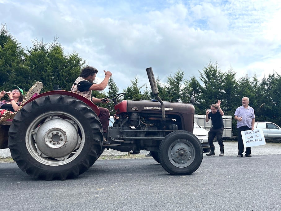 Paddy Bloomer impressed spectators at the local tractor run