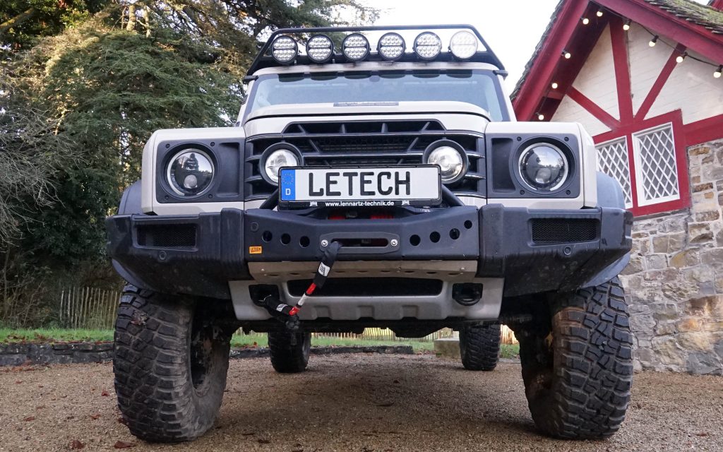Rising somewhat higher than the standard Grenadier the Letech prototype is currently in Ireland for evaluation