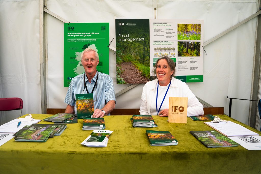 Pictured at the launch of the IFO certification guide were Nicholas Sweetman, IFO chair, and Kathleen Lucey, IFO group certification manager